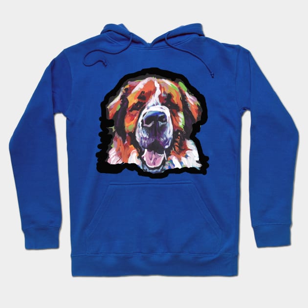 Saint St. Bernard Bright colorful pop dog art Hoodie by bentnotbroken11